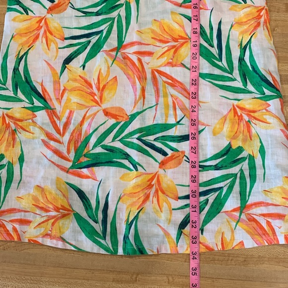 NWT Nicole Miller Tropical Floral 100% Linen Dress Size S - Picture 10 of 10